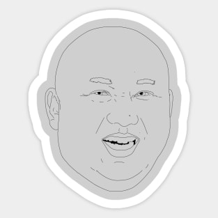 Bald Kim Sticker